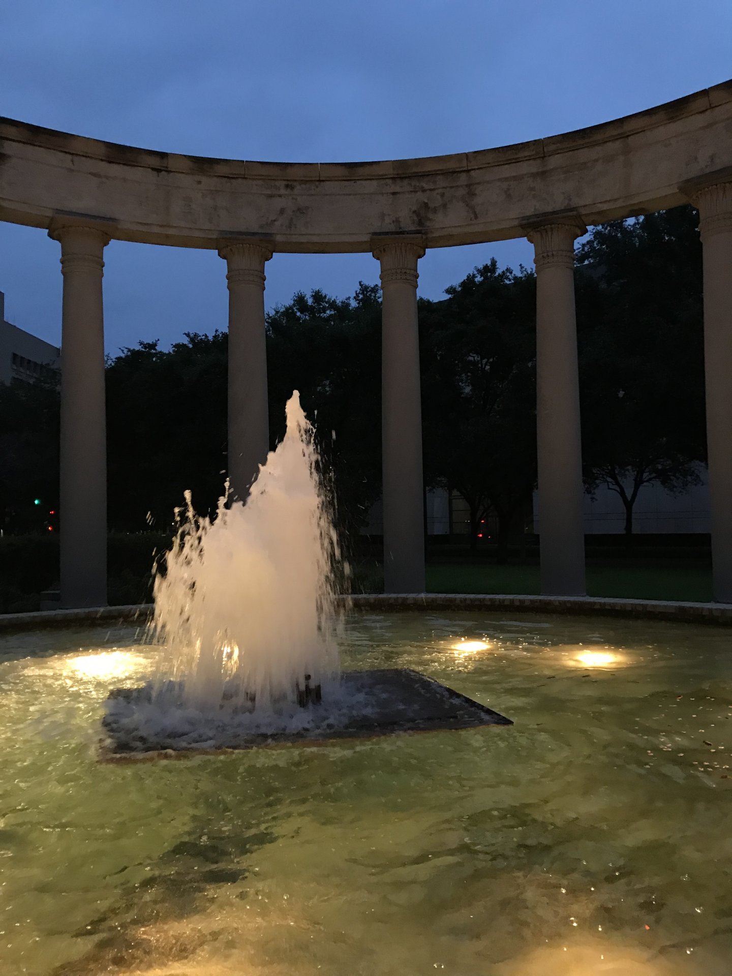 Fountain at twilight 4