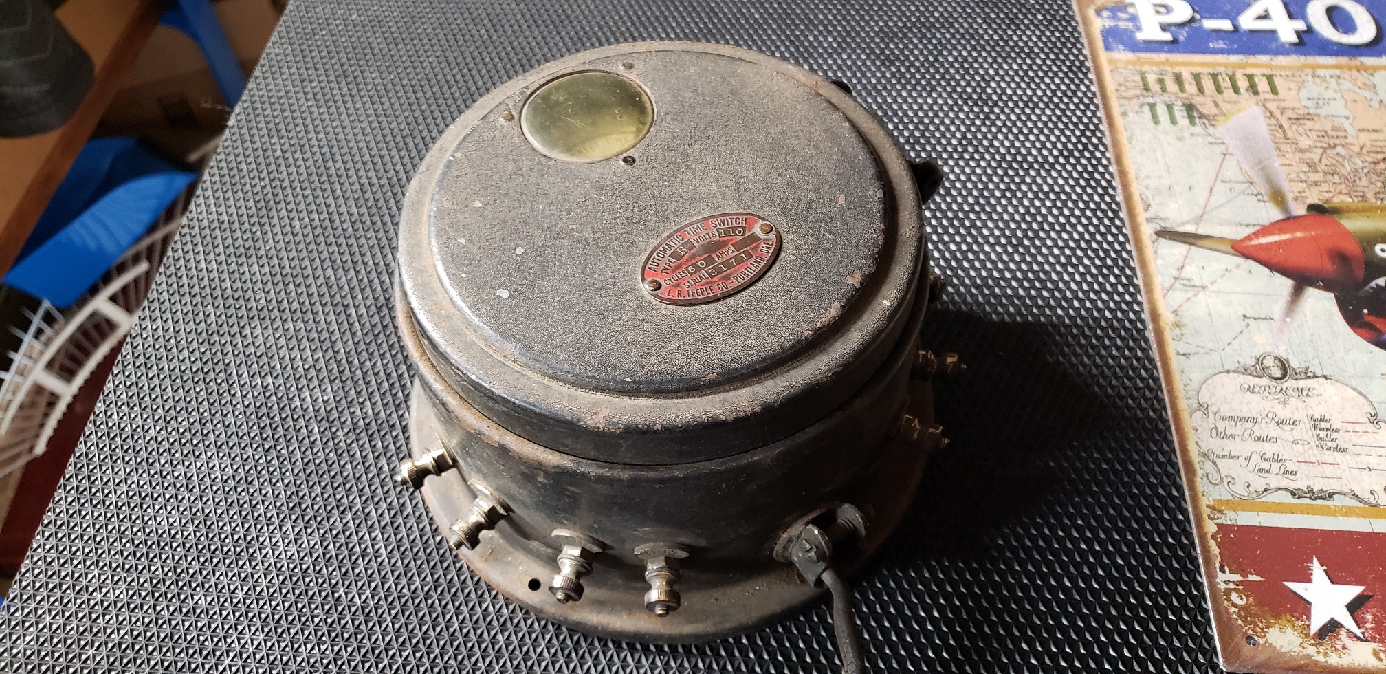 L.R. Teeple Co. 110v. electrical timer switch ca. mid '30s