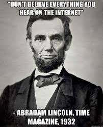 Lincoln re: Internet