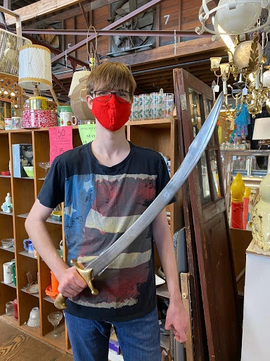 Me Holding A Cool Scimitar I Found in an Antique Shop