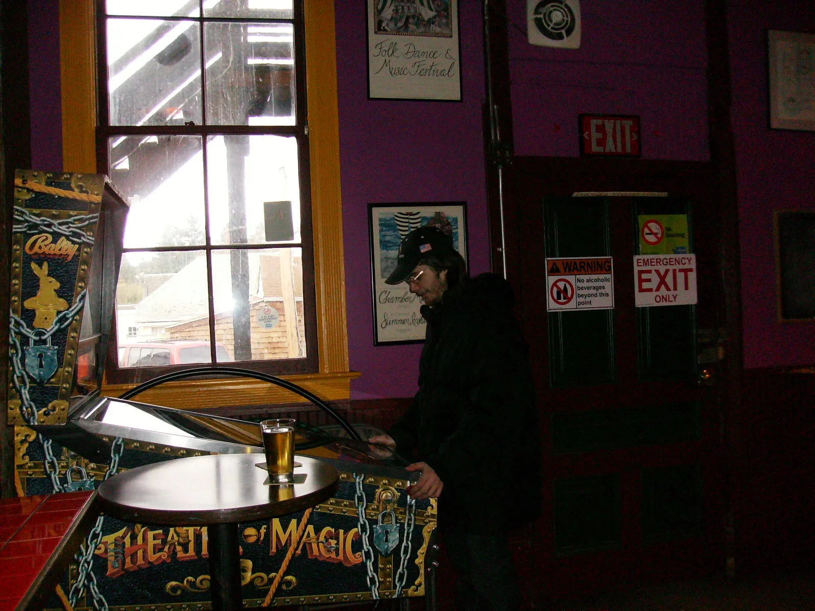 me playing pool in victorian era port townsend