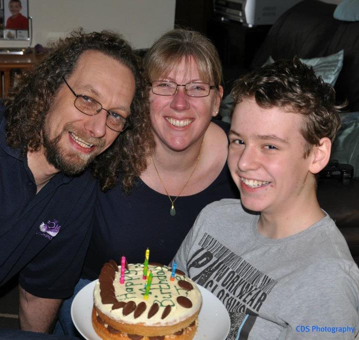 My dad and stepmum with my eldest brother Joseph on his 14th birthday, who has cerebral palsy and suspected ASD. He's an army cadet and a gifted musician, I'm a very proud big sister <3
