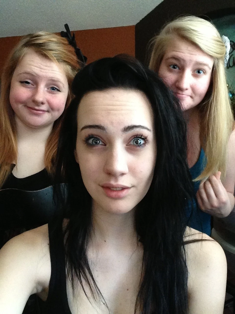 My read headed cousin Darbi my sister savannah and me in front :)