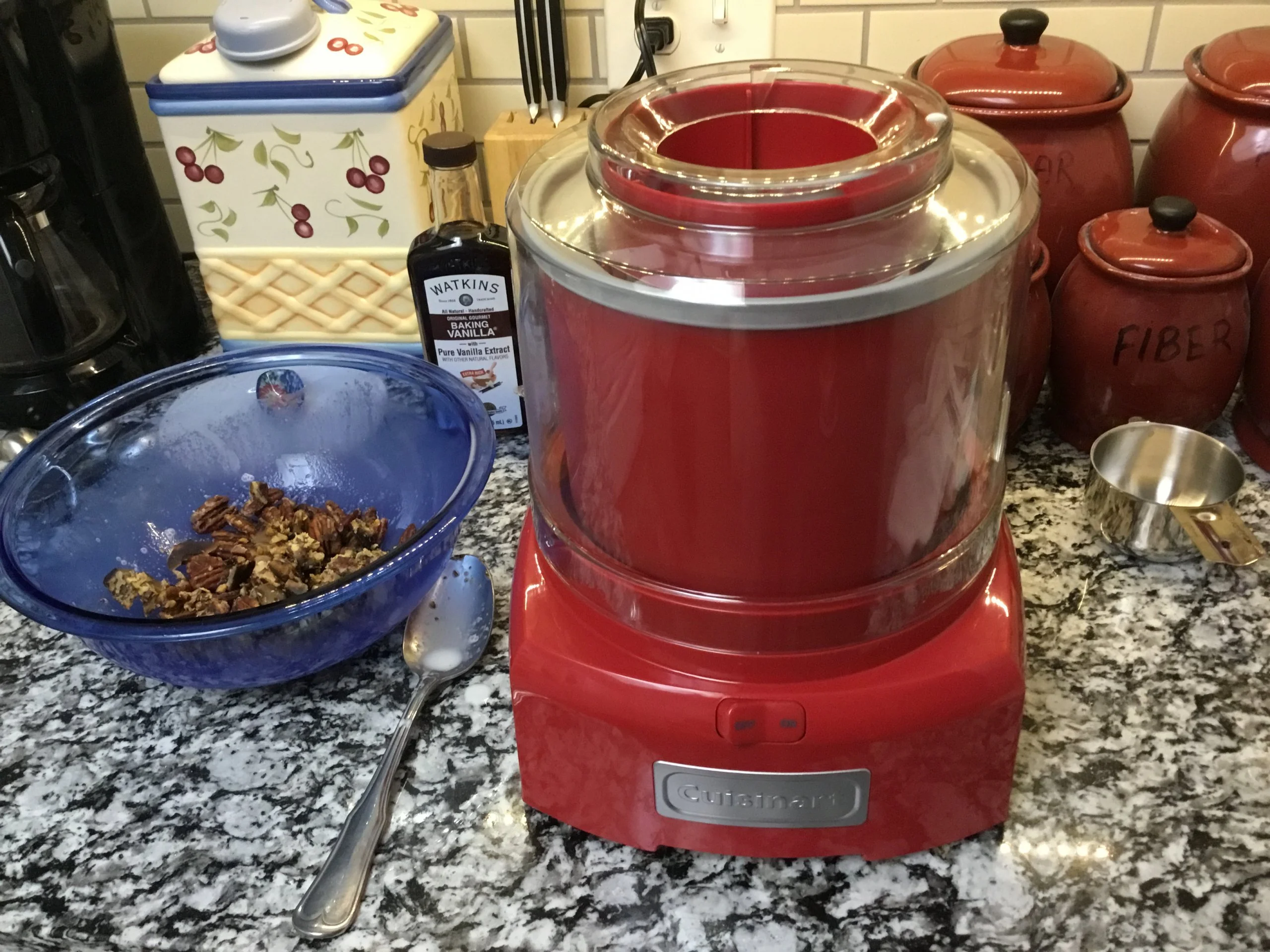 New ice cream maker ready to make butter pecan