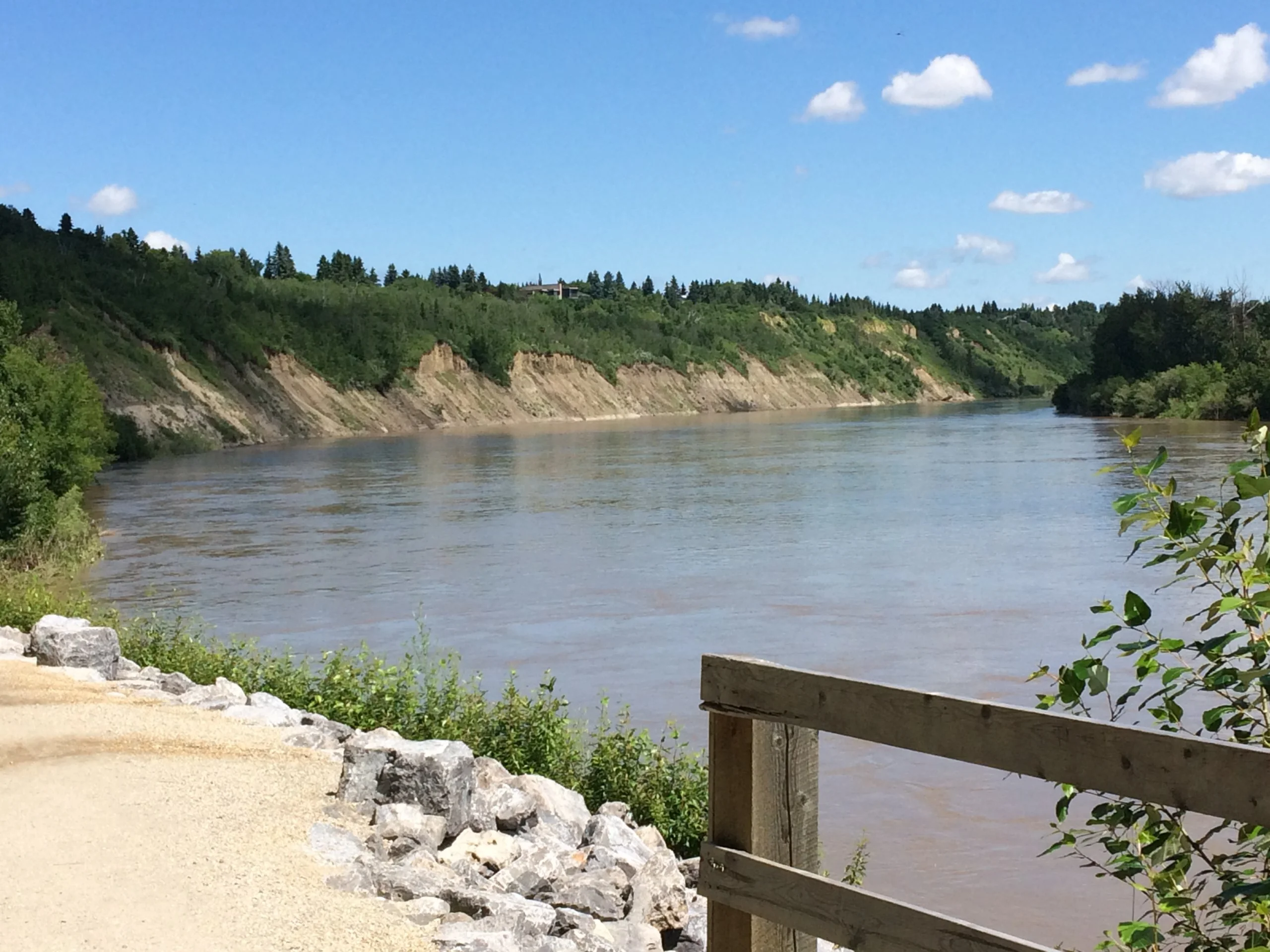 North Saskatchewan river bank