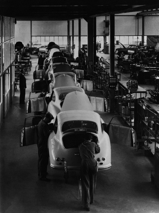 Porsche 356 assembly line