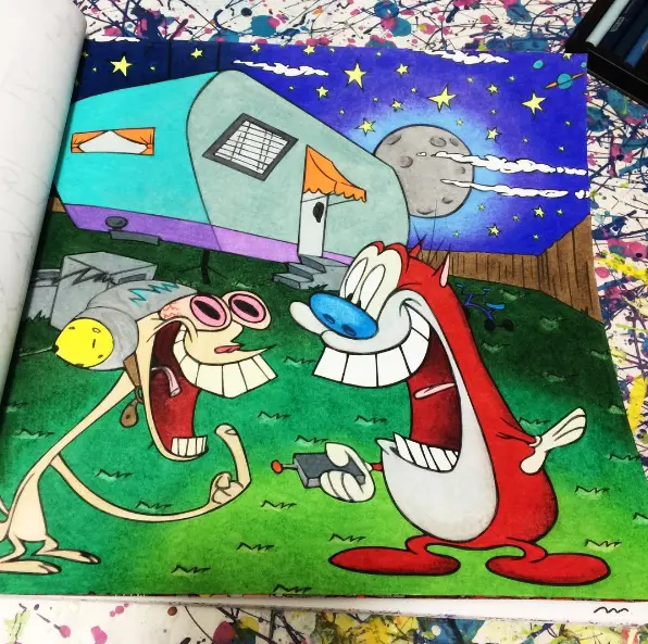 Ren and Stimpy Coloring Page