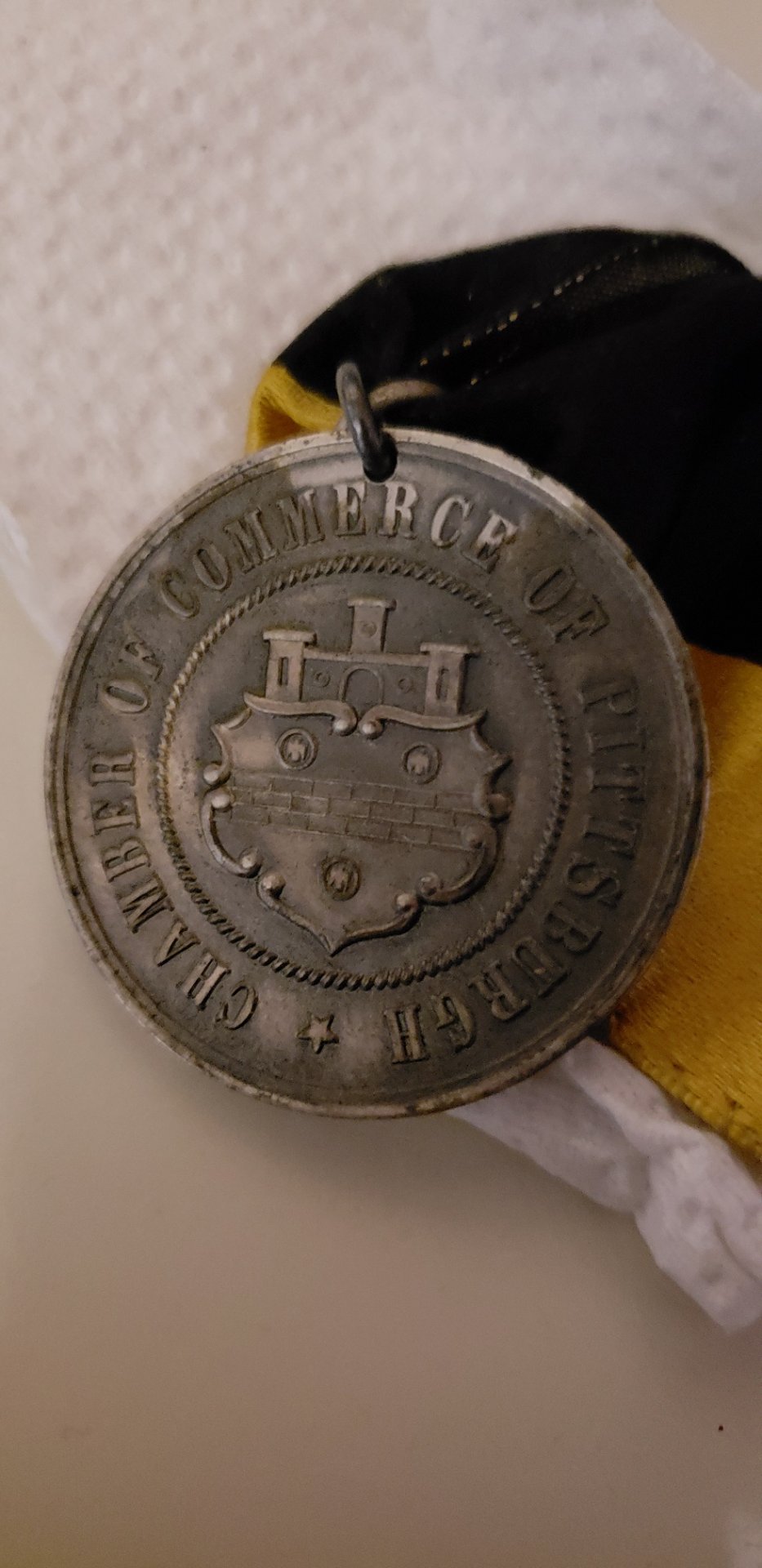 Reverse of sterling medallion