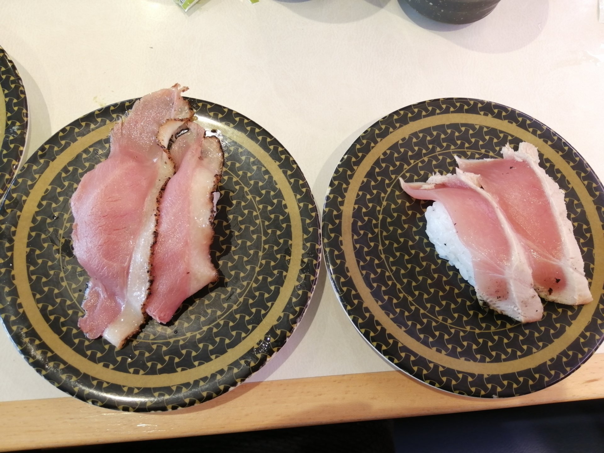 Roast duck and braised tuna sushi.