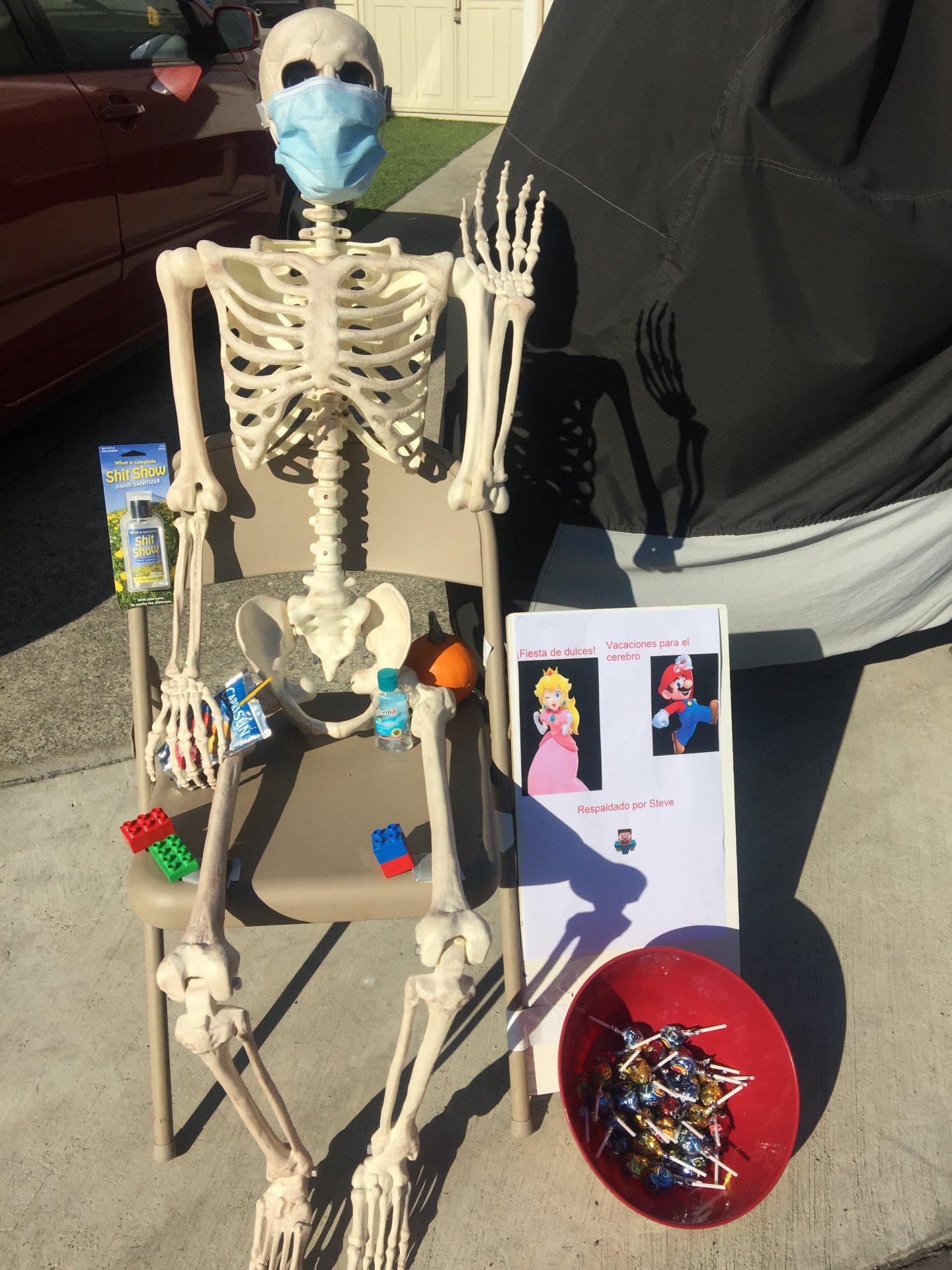 Skeleton with Candy for Halloween