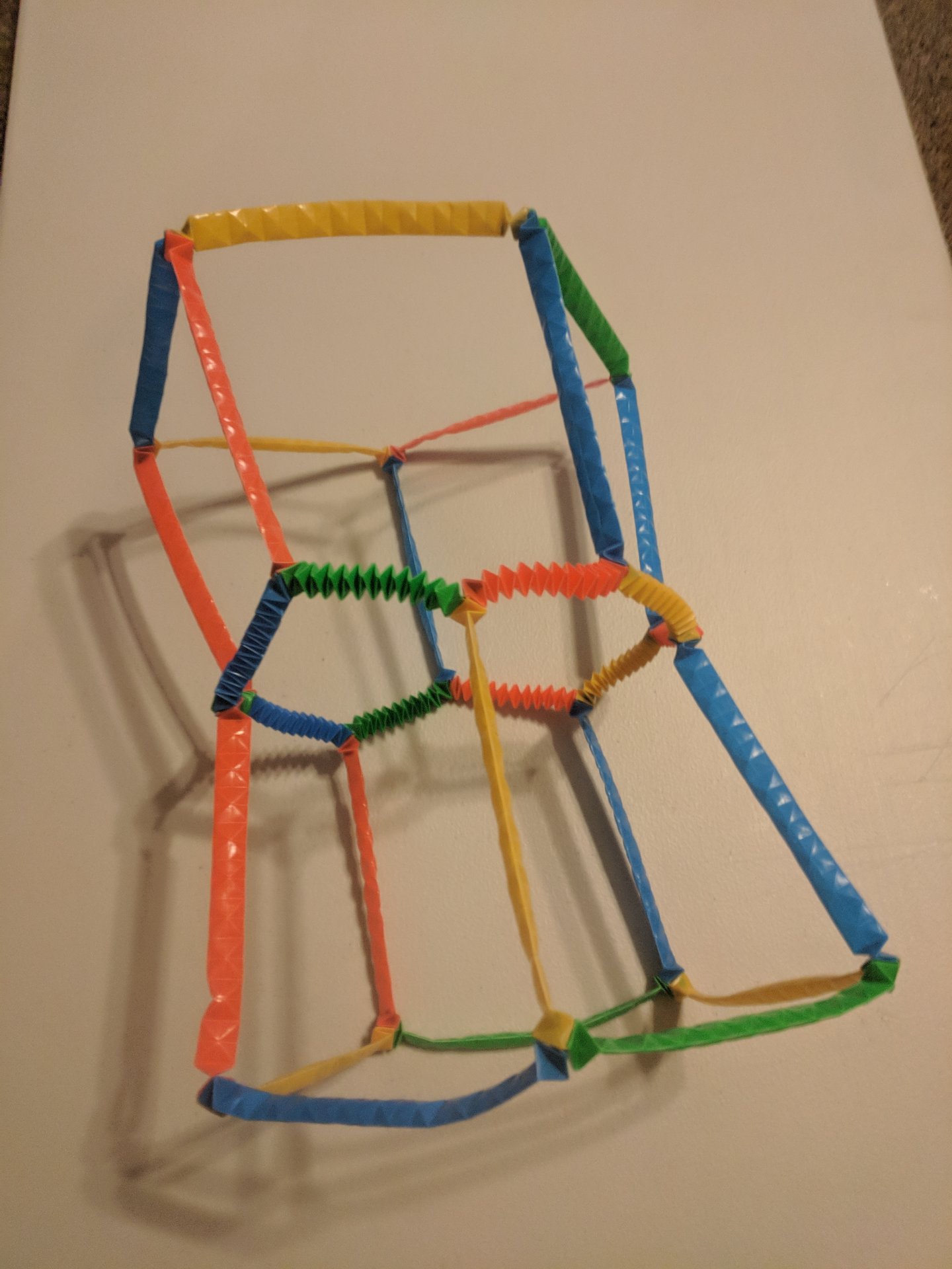 Straw Dodecahedron, Middle Edges Collapsed