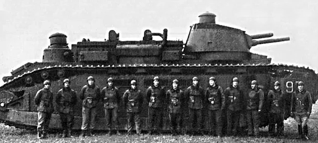 Supposedly a 12 man crew - Char 2C heavy tank