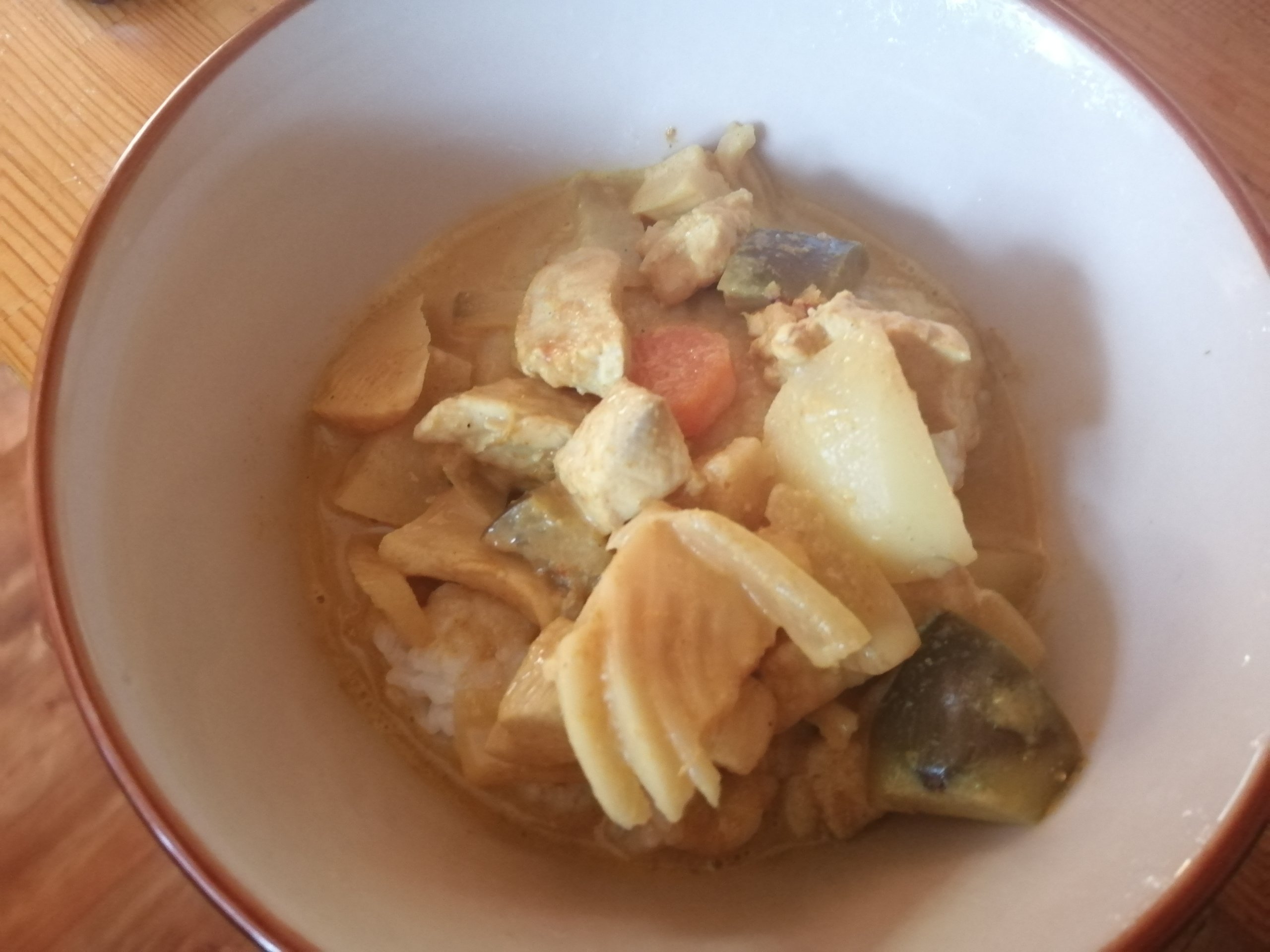 Thai curry for breakfast.