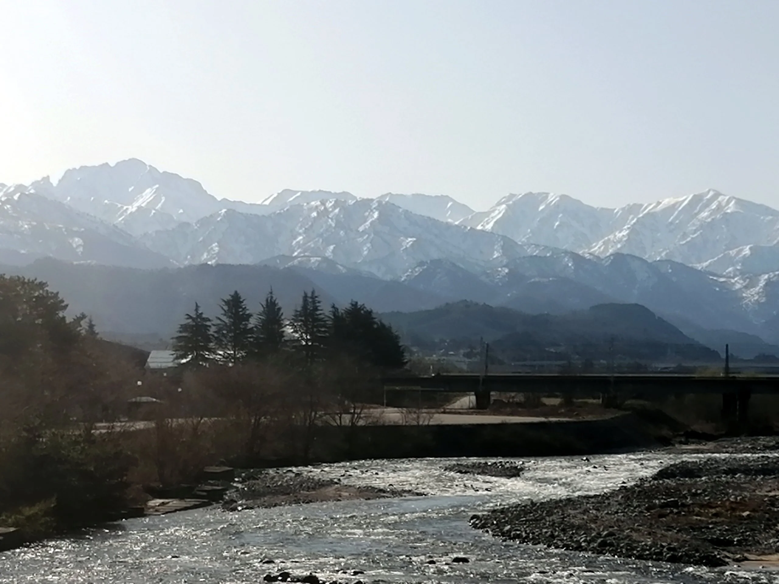 View from the bridge after dropping my son off at school.