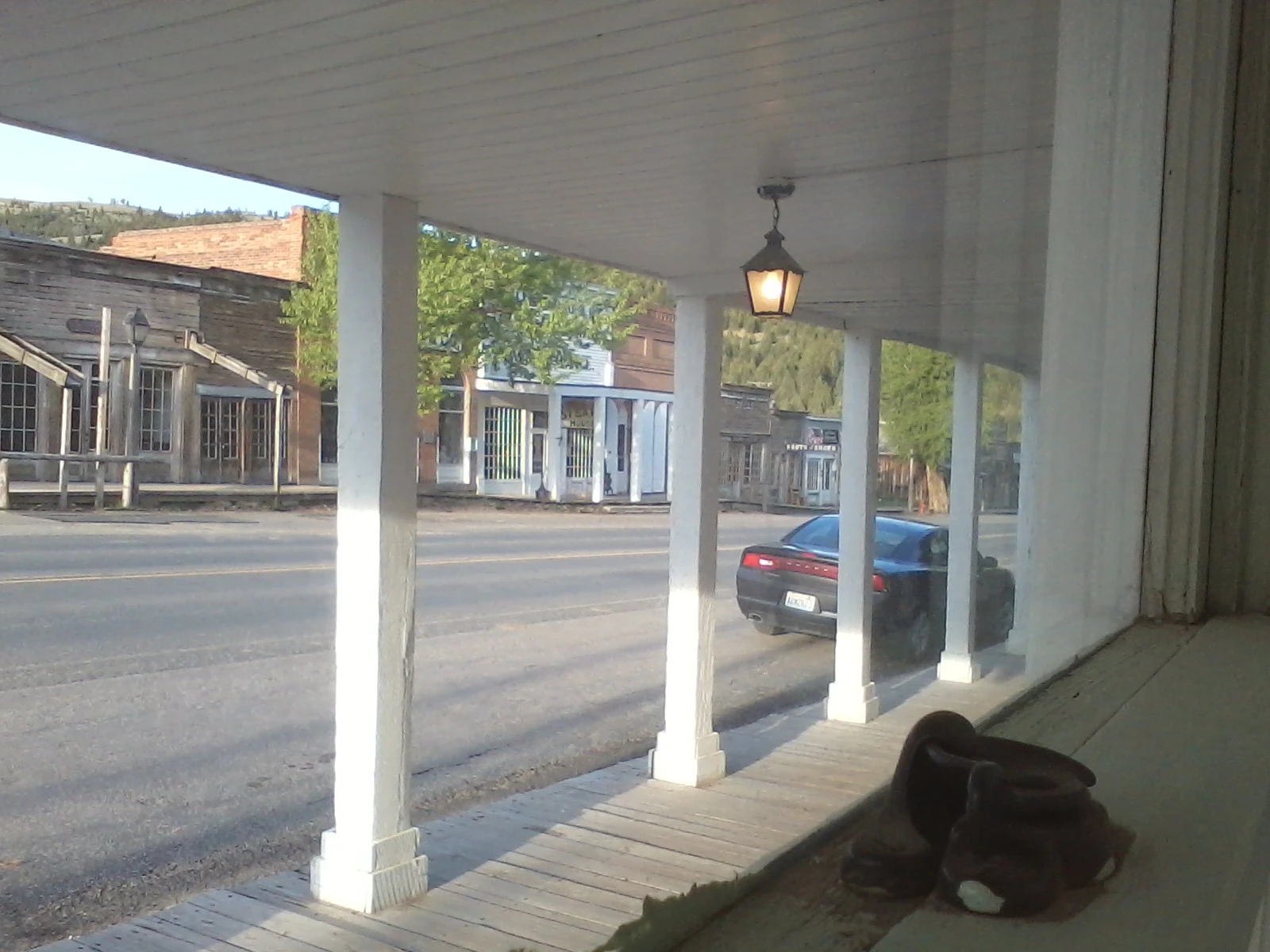 virginia city montana with mine and my dads black dodge charger we rented for 2 weeks