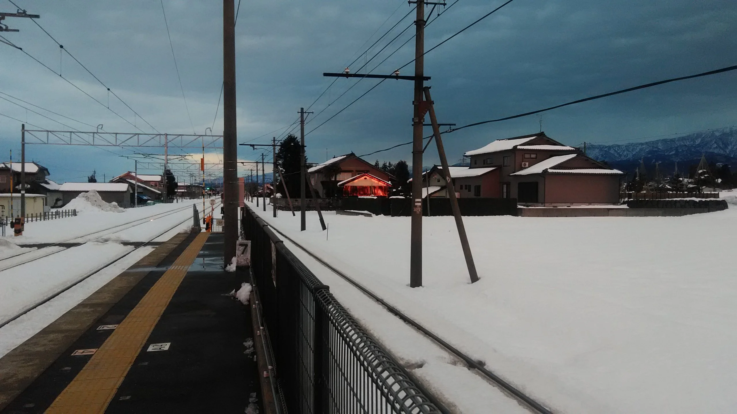 Waiting for that train.