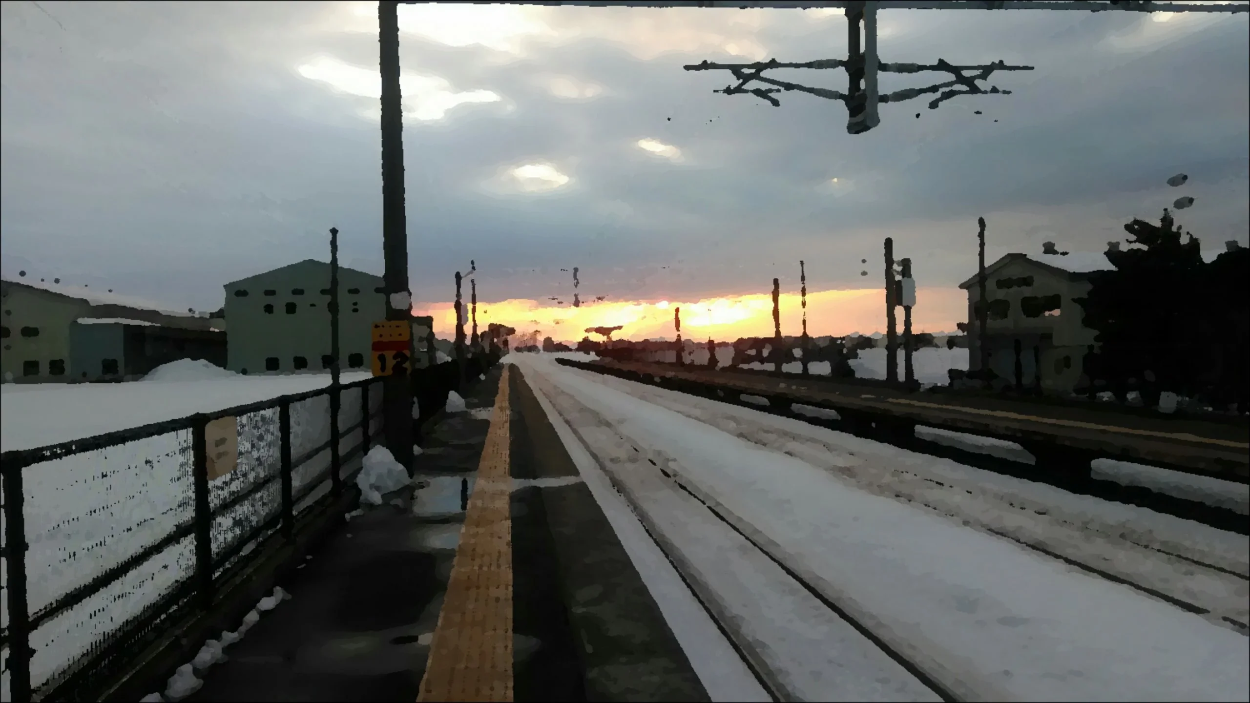 Waiting for that train.