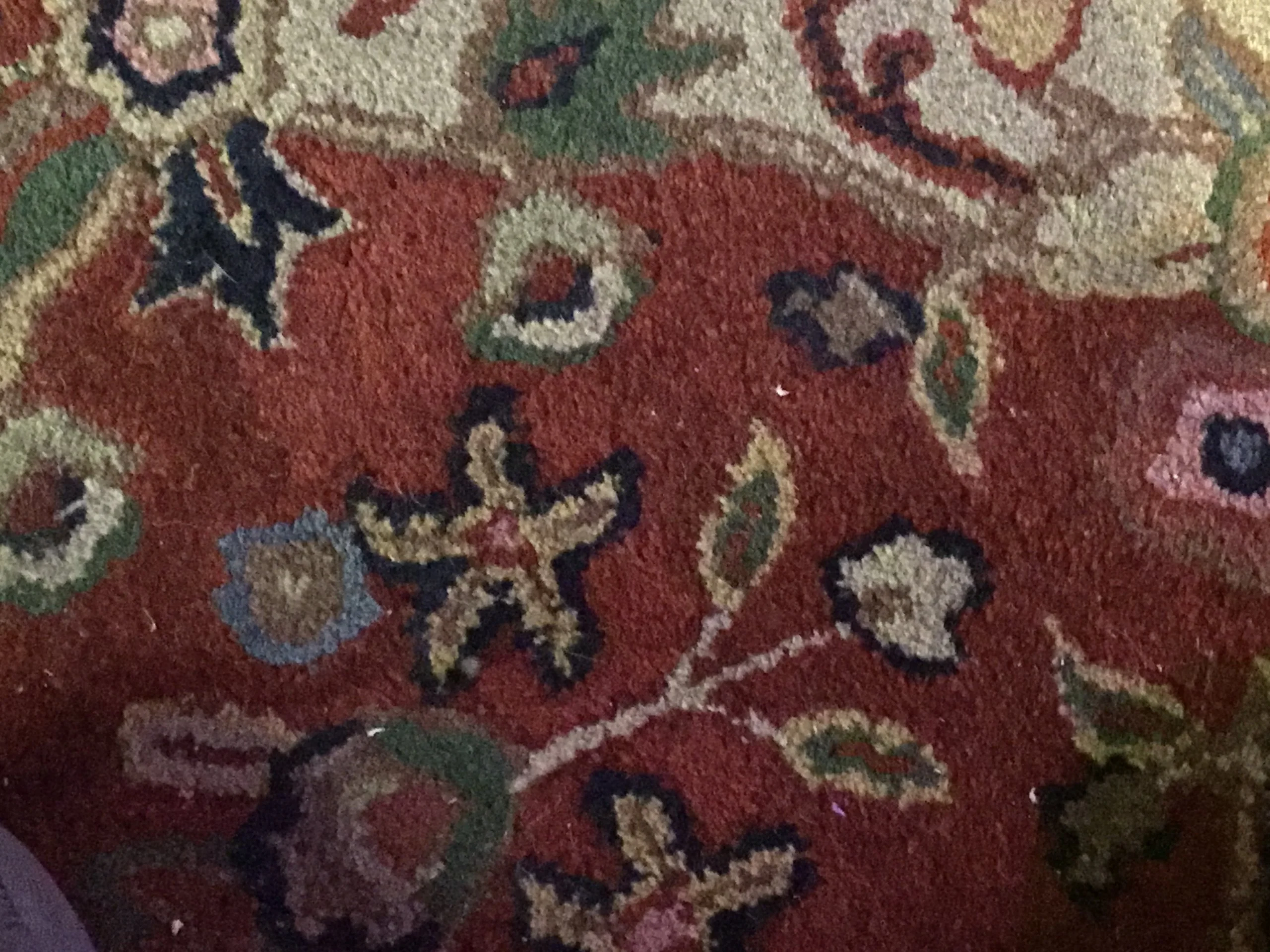 Wool rug close up...Red and lint