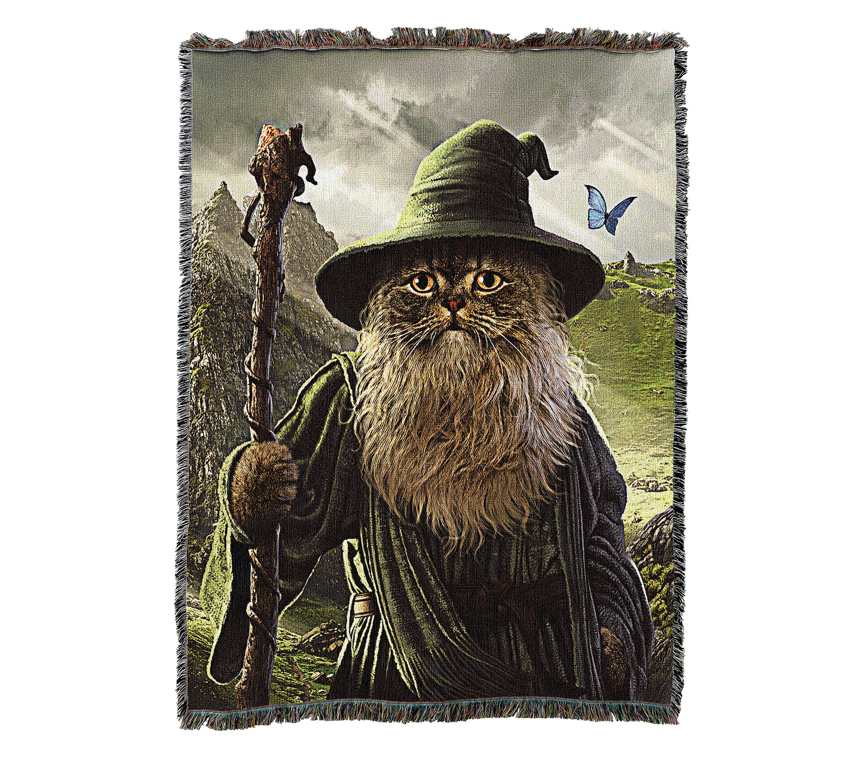 Catdalf Lord of the Rings Inspired Tapestry Throw Woven - Etsy