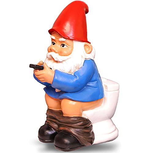 Garden Gnomes Galore Naughty Gnomes - 1 Foot Tall Funny Garden Gnomes -  Inappropriate Garden Gnomes Outdoor Funny - Garden Decor on The Toilet -  Large Size Garden Sculptures & Statues - Walmart.com