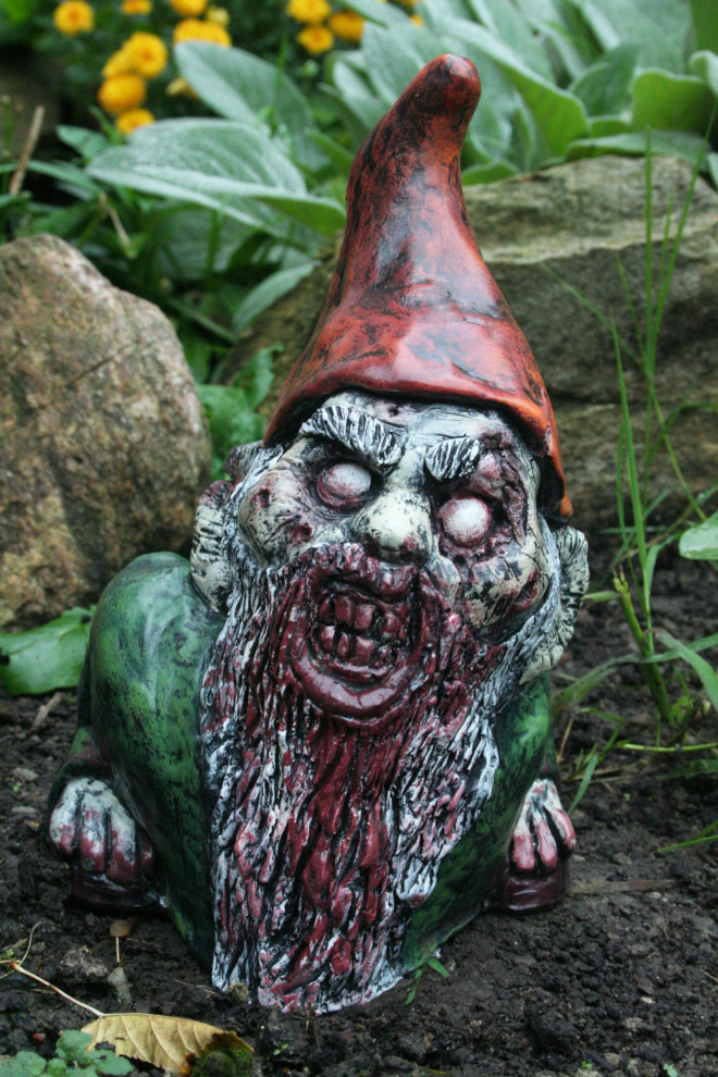 Zombie Garden Gnomes Are a Perfect Way To Keep Everyone From Your Lawn
