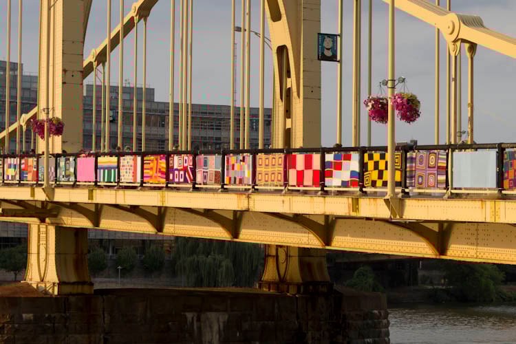 30 Amazing Photos of the Warhol Bridge Yarn Bombing | Pittsburgh Magazine
