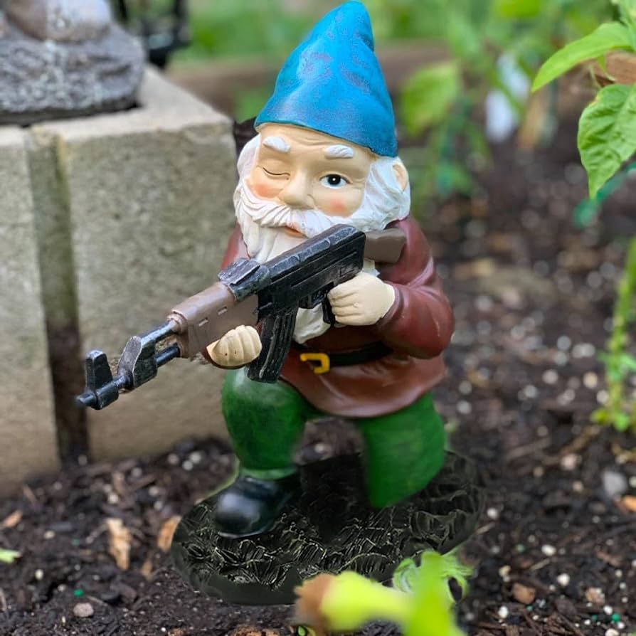 Amazon.com: Military Garden Gnome, Army Gnome Statue with Gun, Outdoor  Garden Statue Desktop Decoration for Patio, Yard, Lawn Ornaments, Home  Décor : Patio, Lawn & Garden