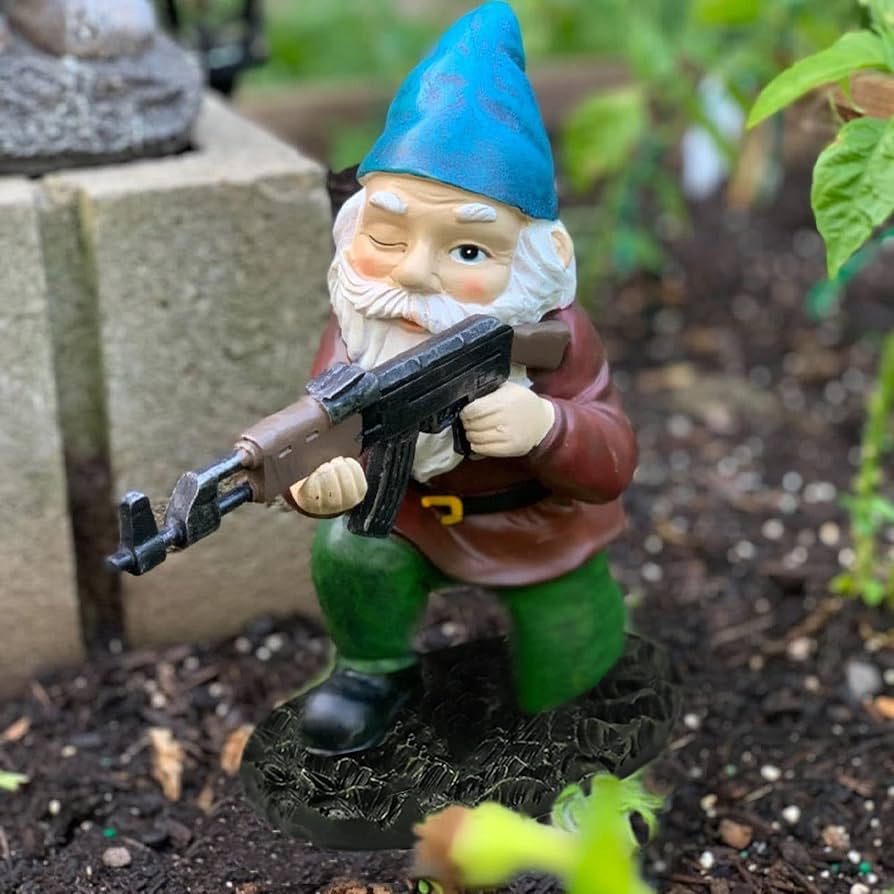 Amazon.com: Military Garden Gnome, Army Gnome Statue with Gun, Outdoor  Garden Statue Desktop Decoration for Patio, Yard, Lawn Ornaments, Home  Décor : Patio, Lawn & Garden