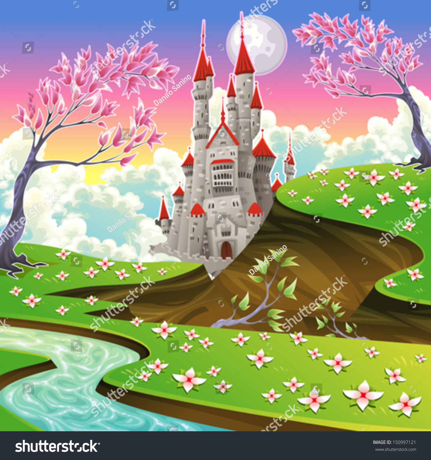 stock-vector-panorama-with-castle-cartoon-and-vector-illustration-150997121.jpg