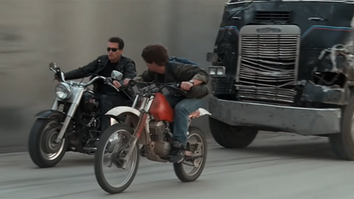 The iconic flood channel chase from 'Terminator 2: Judgement Day'