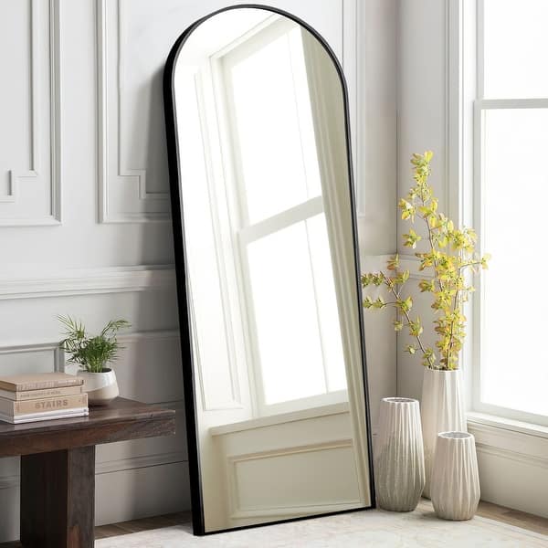 Arched Metal Full-length Standing Floor Mirror - On Sale - Overstock -  34449582