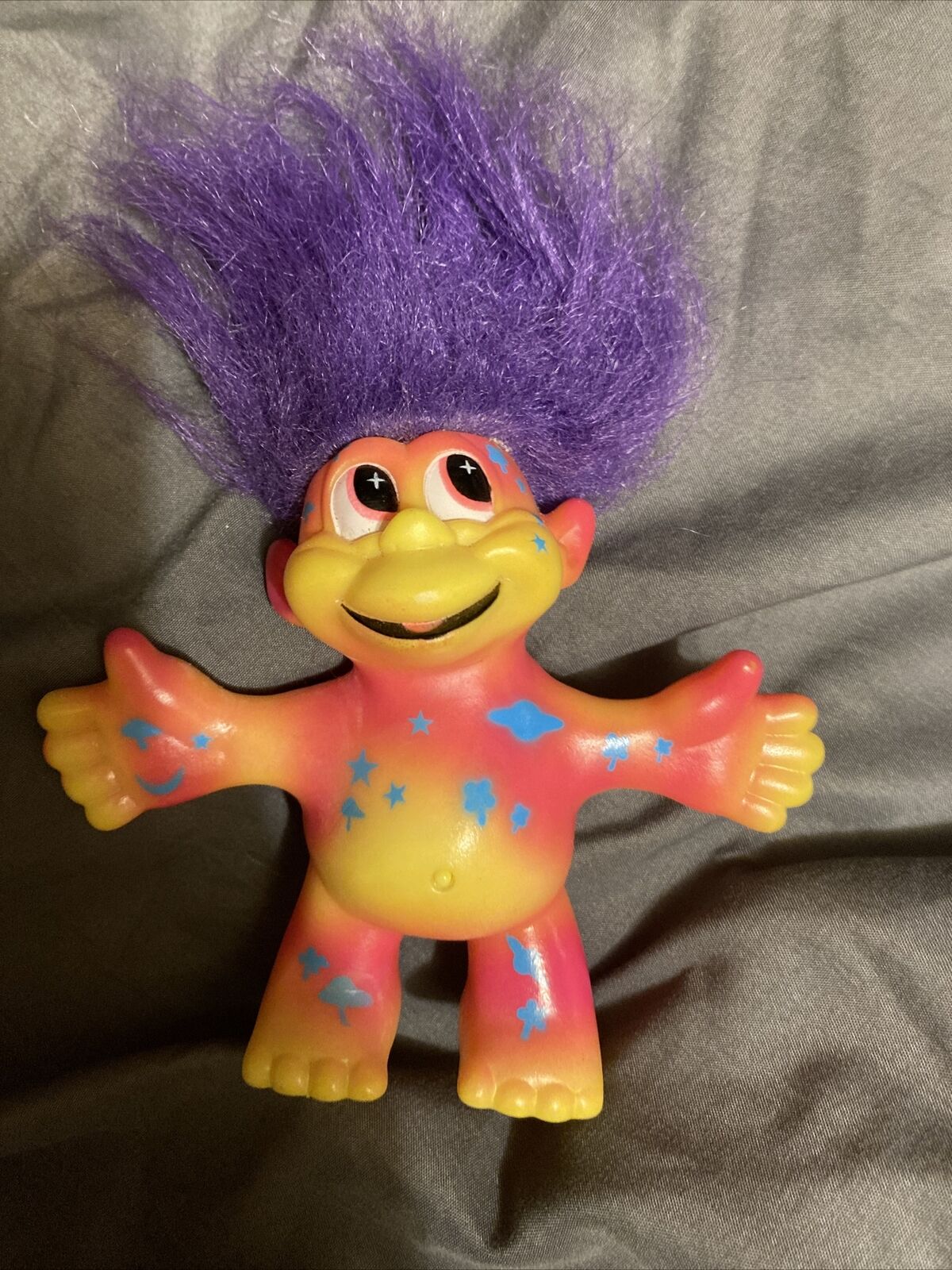 RARE Vintage Rat Fink Talking Troll Doll Rainbow Purple Hair Trendmasters  Inc | eBay