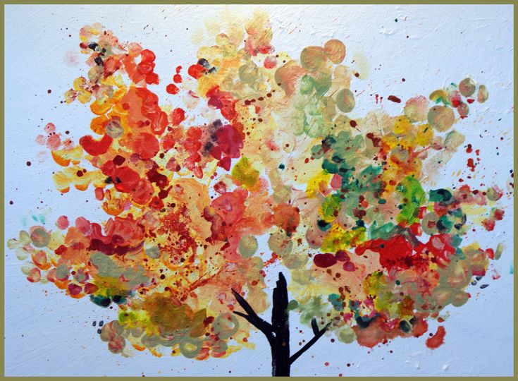 Learn More About The Finer Points Of Finger Painting - Bored Art | Abstract  tree painting, Fall tree painting, Finger painting