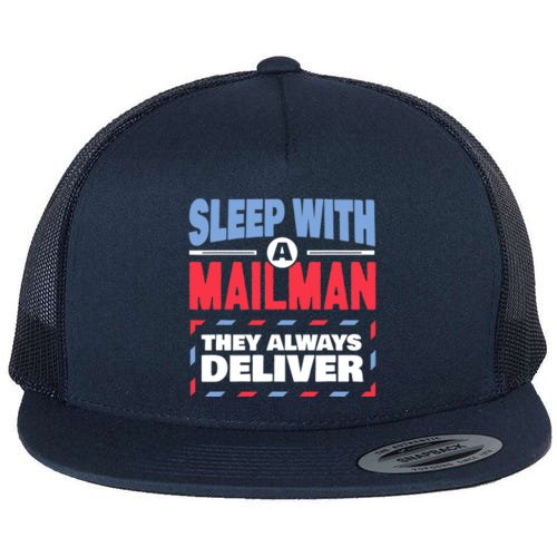Funny Mailman Mail Carrier Joke They Always Deliver Postman Flat Bill  Trucker Hat | TeeShirtPalace