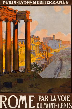 Rome Italy Tourism Travel Vintage Ad' Art | AllPosters.com