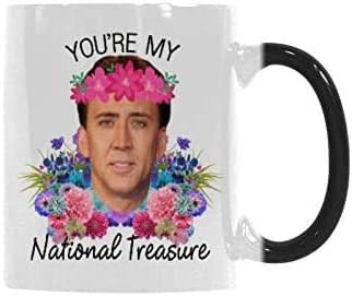 SCSF You're My National Treasure Morphing Coffee Mugs Heat Reveal Color Change Mug Christmas Mug For Men11 Ounces