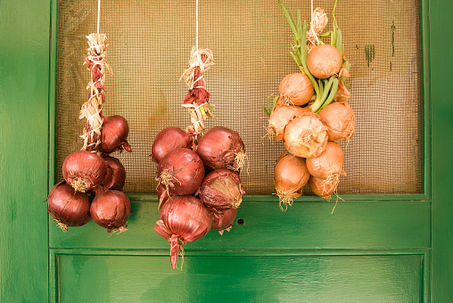 onions-hang-on-rustic-green-screen-door.jpg