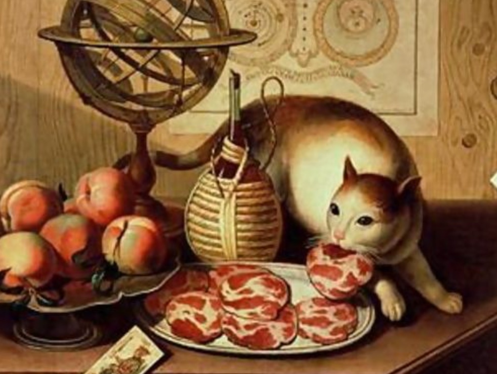 Cats of Yore on Twitter: One of my favorite sub-genres of art is Cats  Stealing Food in Still Life Paintings. It's so wonderfully disrespectful.  So here is a thread celebrating the need