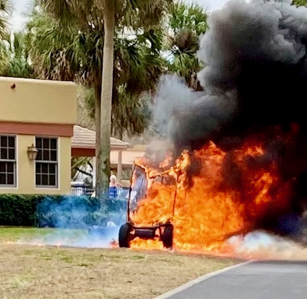 Golf cart erupts in flames near recreation center in The Villages -  Villages-News.com
